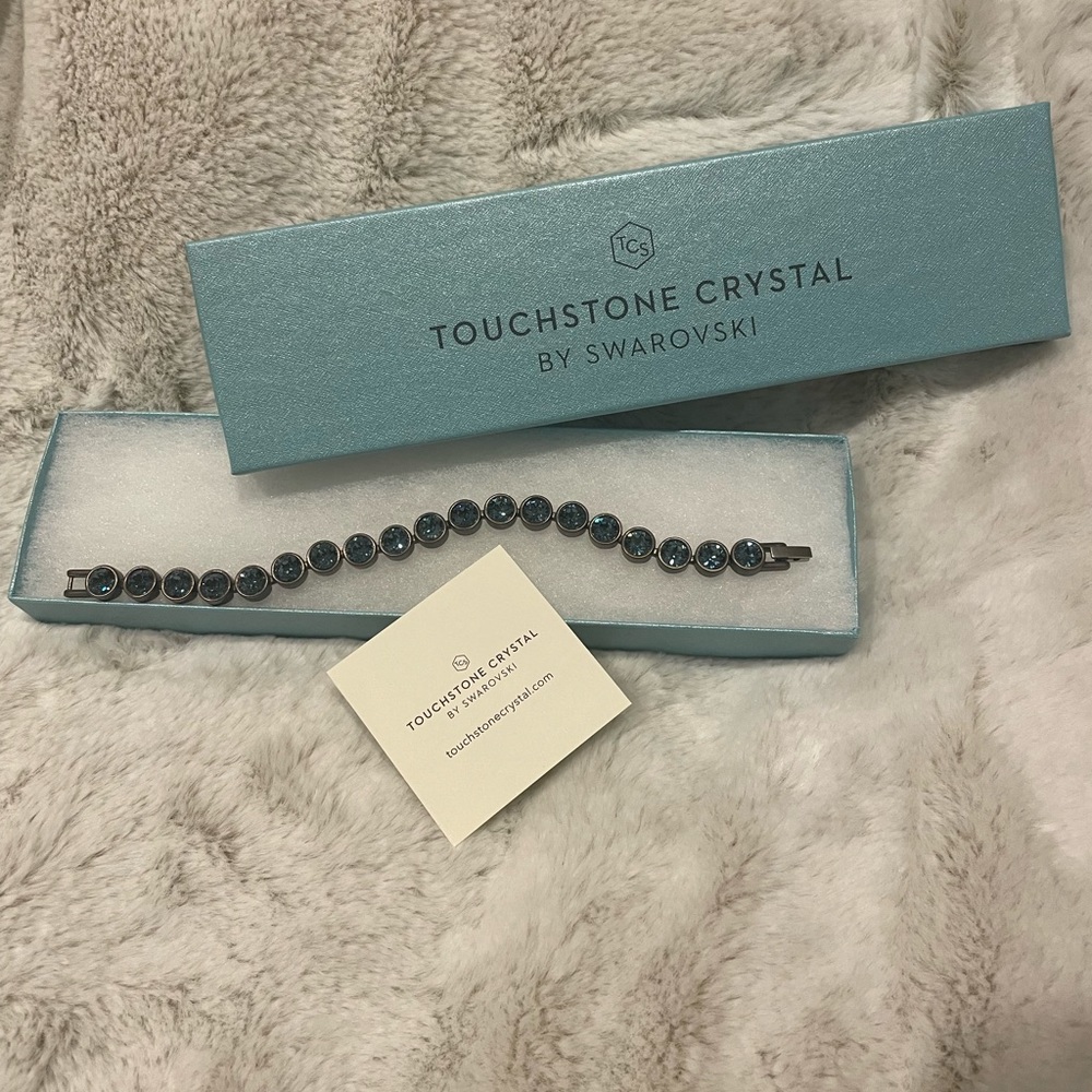 BNIB Touchstone crystal Vintage denim blue ice bracelet. All packaging included